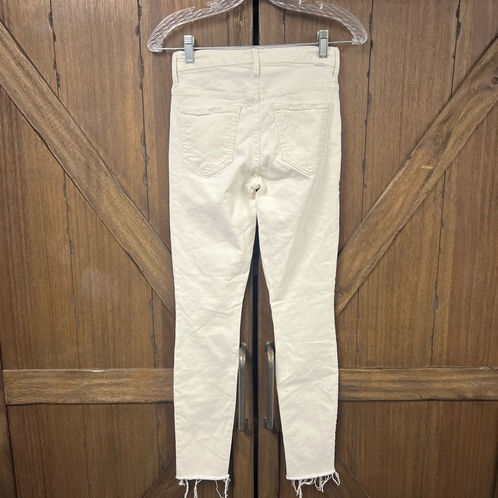 Mother Mid Waisted Looker Whipping the Cream Denim Size 25 - Picture 5 of 9